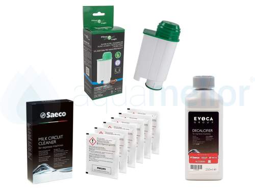 Filter Logic CFL-902B Intenza+ Filtr do ekspresów Philips Saeco + Saeco CA6705 Środek do czyszczenia systemu mleka Philips + Saeco CA6700 Odkamieniacz 250ml