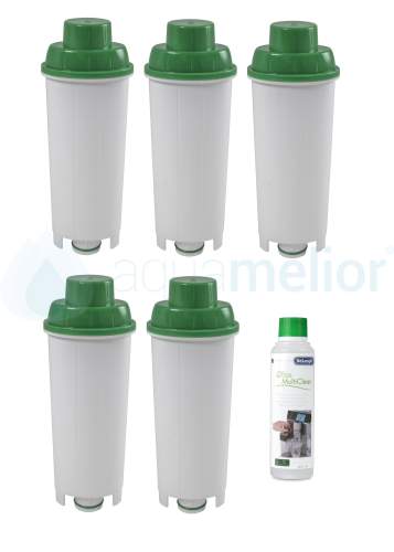 Zestaw DeLonghi CFL-950B FilterLogic filtr 5 szt + ECO MultiClean DLSC550 250ml