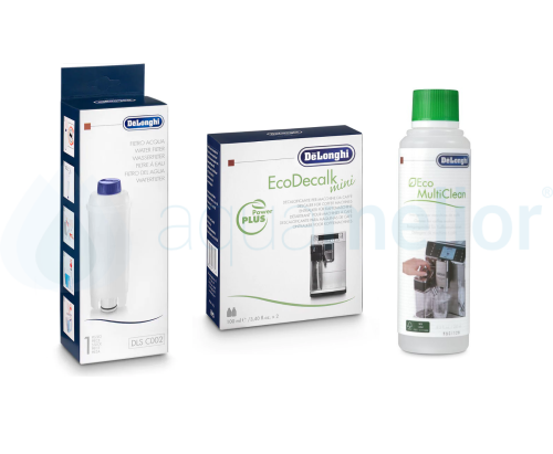 Zestaw DeLonghi DLSC002 filtr + odkamieniacz DLSC200 2x100ml + Eco MultiClean DLSC550 250ml