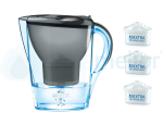 Dzbanek do wody Brita Marella Cool Grafitowy - 2,4L + 3szt filtrów Brita MAXTRA
