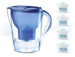 Dzbanek do wody Brita Marella XL Niebieski - 3,5L + 4szt filtrów Brita MAXTRA