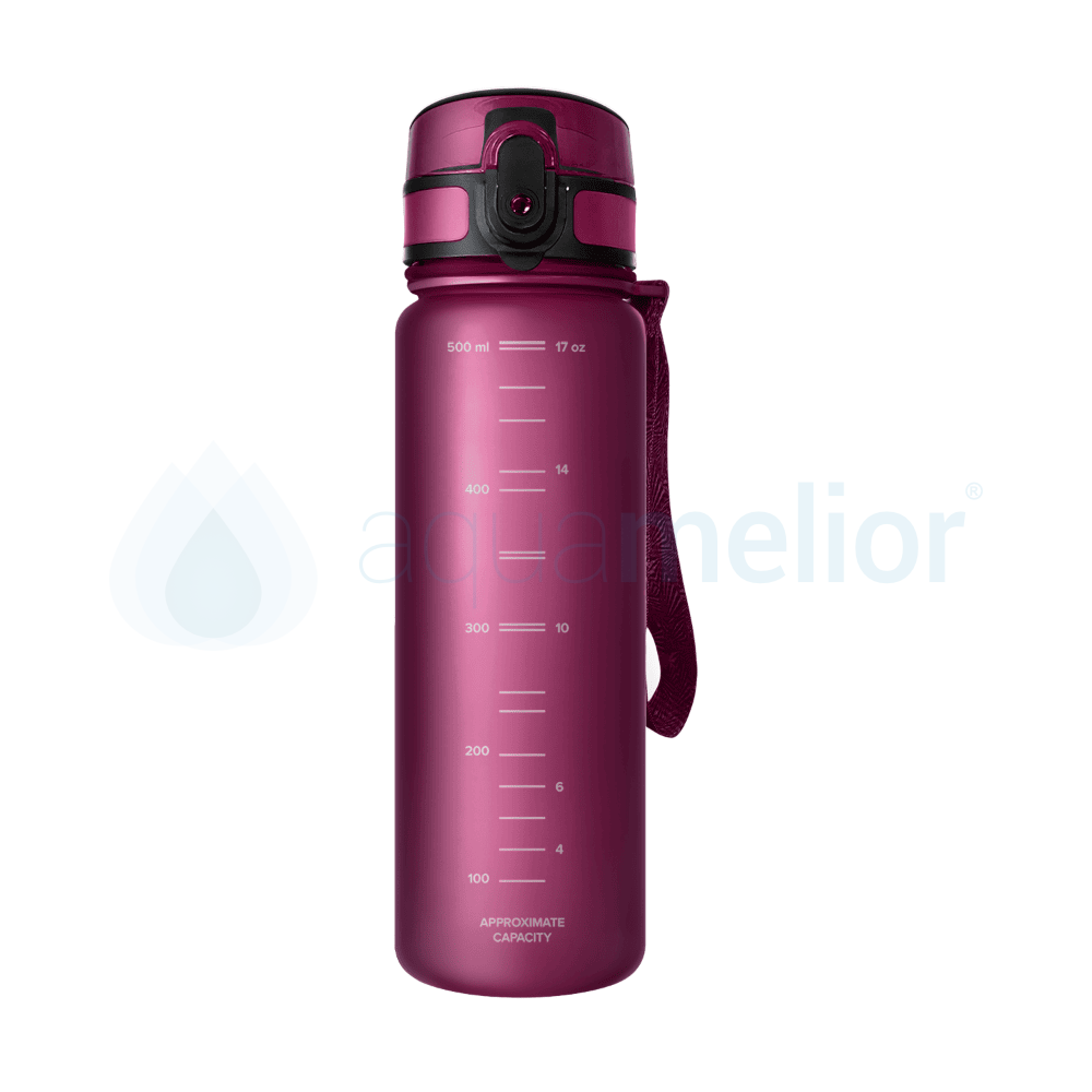 Aquaphor City butelka filtrująca bordowa 0,5l z 1 filtrem 2.png