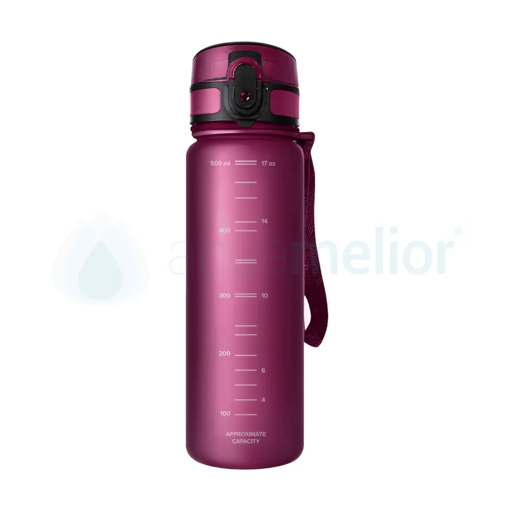 Aquaphor City butelka filtrująca bordowa 0,5l z 1 filtrem 2.png