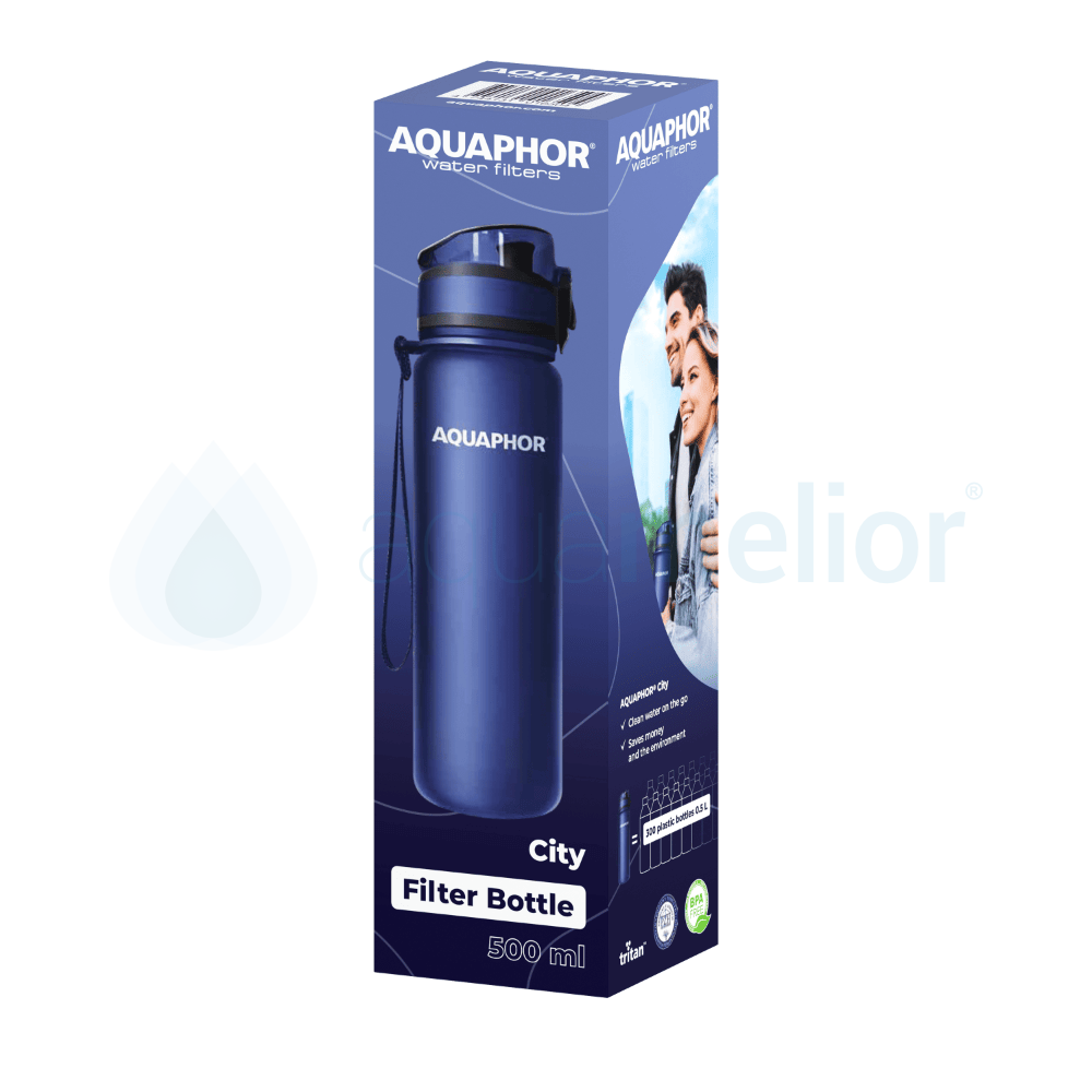 Aquaphor City butelka filtrująca granatowa 0,5l z 1 filtrem 1.png