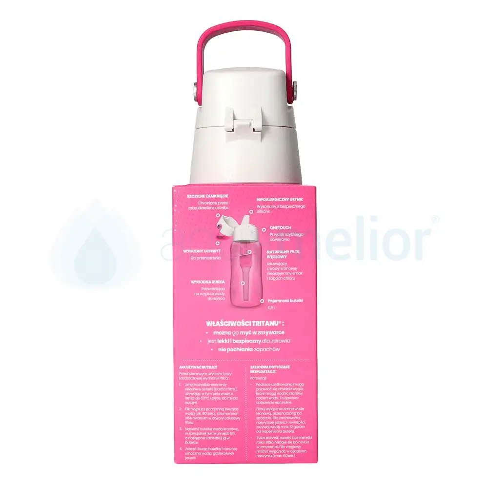 Dafi Solid butelka filtrująca 0,5l flamingowa 6.png