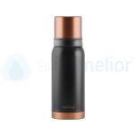 Termos turystyczny z kubkiem Vialli Design Fuori 1 l - czarny rose gold