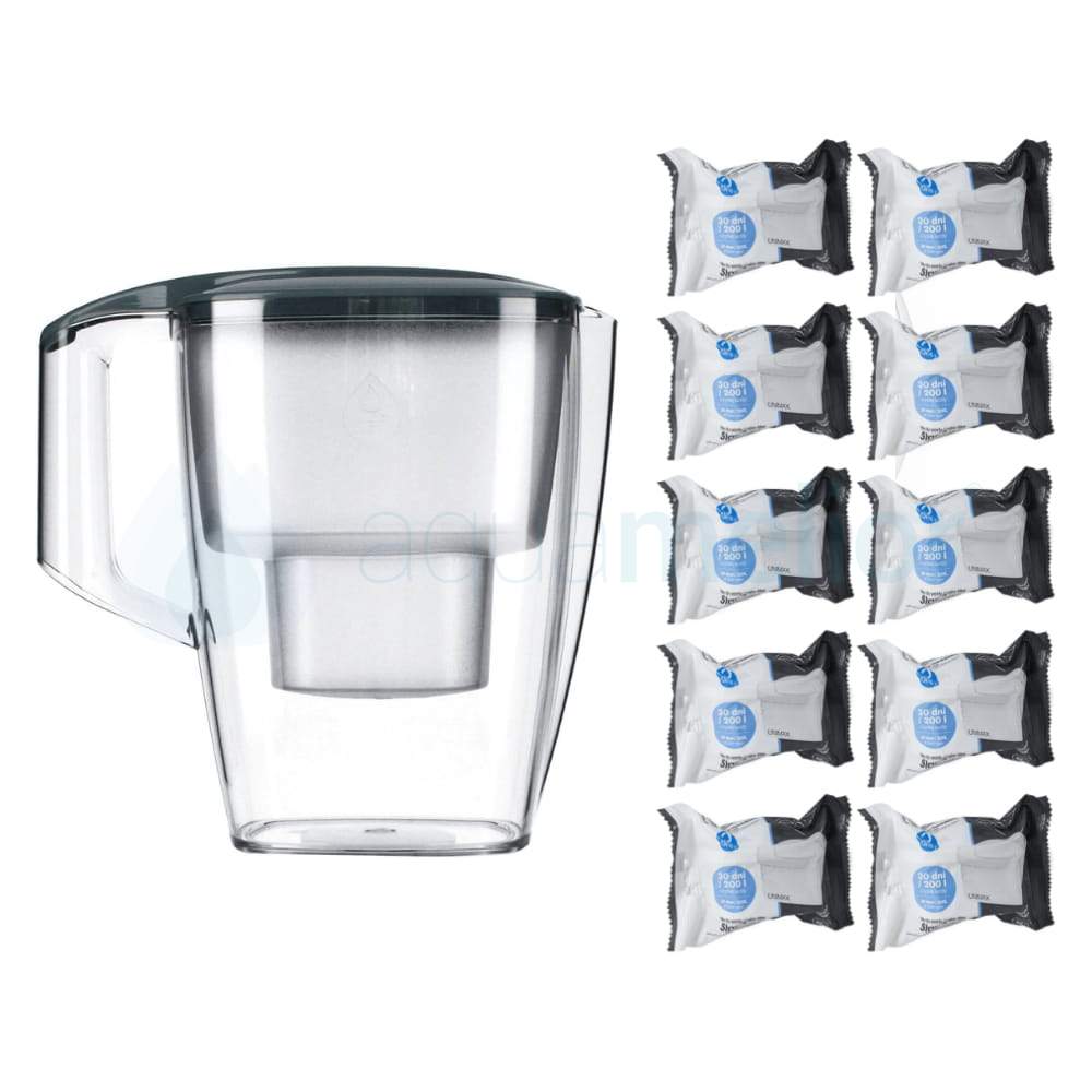 Dafi START 4,0L STALOWY Dzbanek do wody filtr 10 szt unimax.png