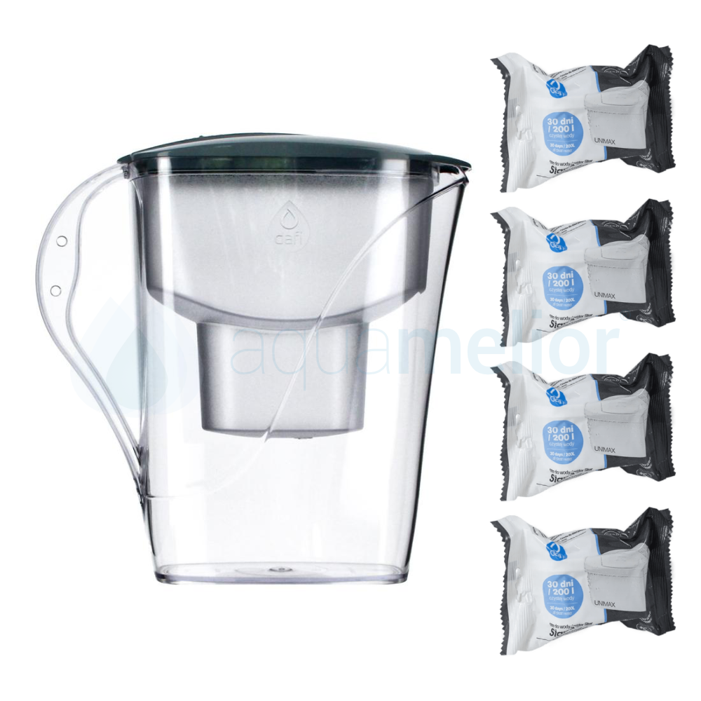 Dafi START 3,3L STALOWY Unimax Dzbanek do wody filtr 4 szt unimax.png