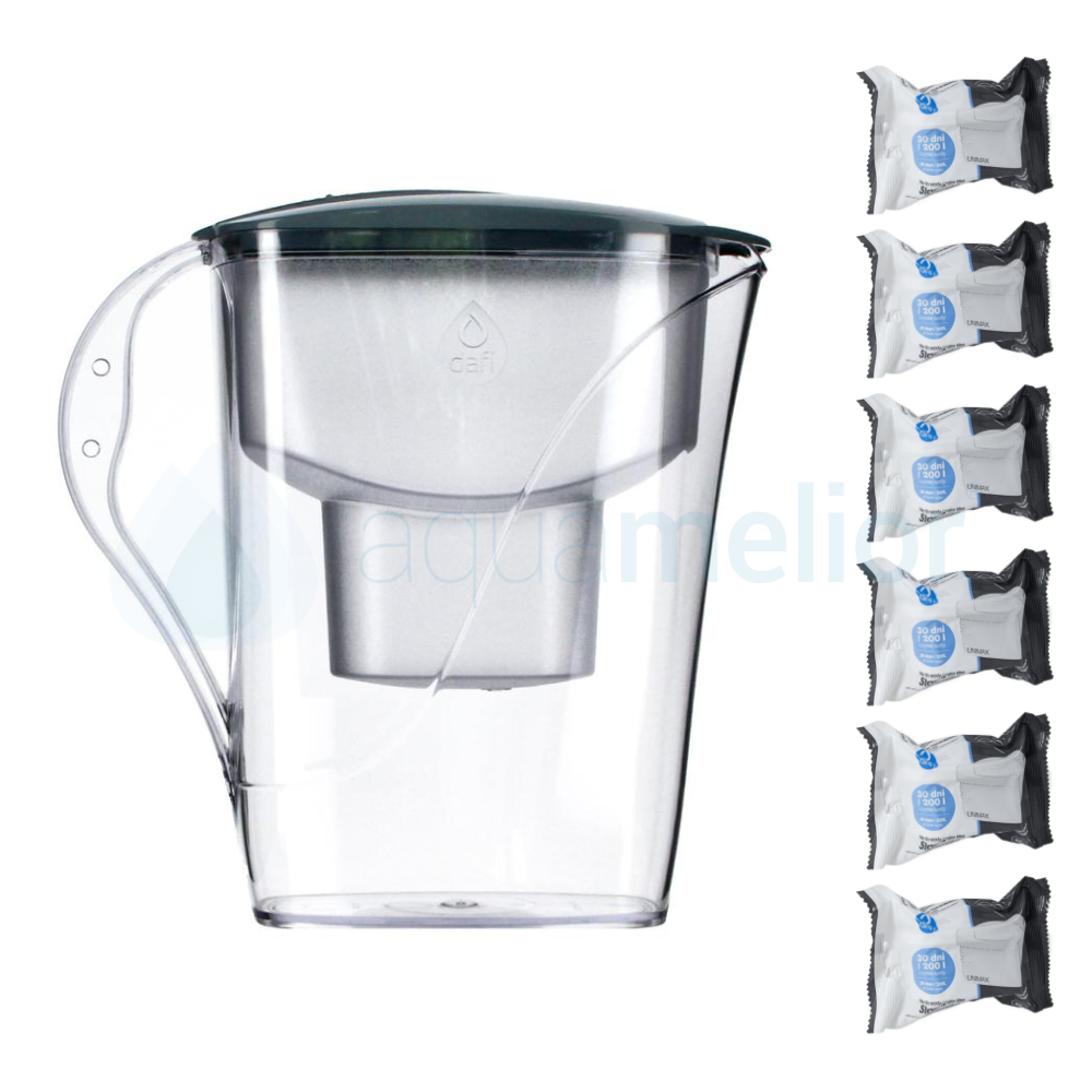 Dafi START 3,3L STALOWY Unimax Dzbanek do wody filtr 6 szt unimax.png