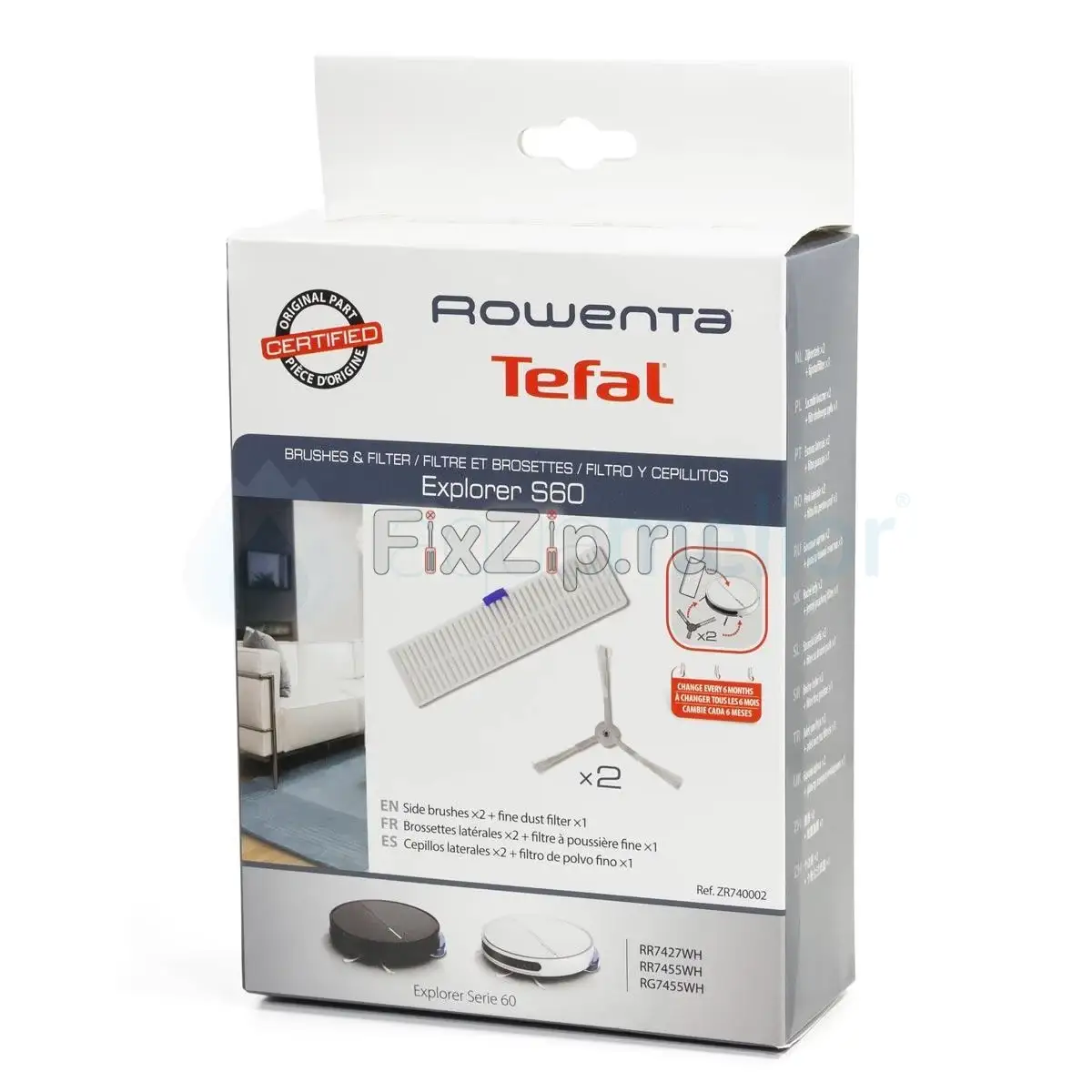TEFAL ZR740003 Szczotka boczna robota Explorer 60 + Filtr.webp