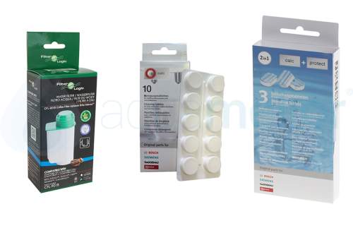 Zestaw do ekspresu: Filter Logic CFL-901B Tabletki czyszczące Bosch TCZ6001 Tabletki odkamieniające Bosch TCZ8002