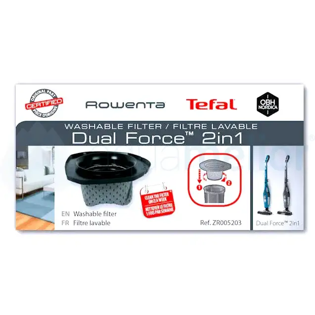 TEFAL ZR005203 Filtr zmywalny do odkurzacza Dual Force 2w1.webp