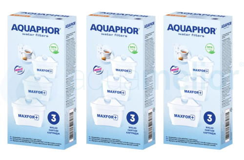 Aquaphor B100-25 MAXFOR+ 9 szt Filtry wody do dzbanków