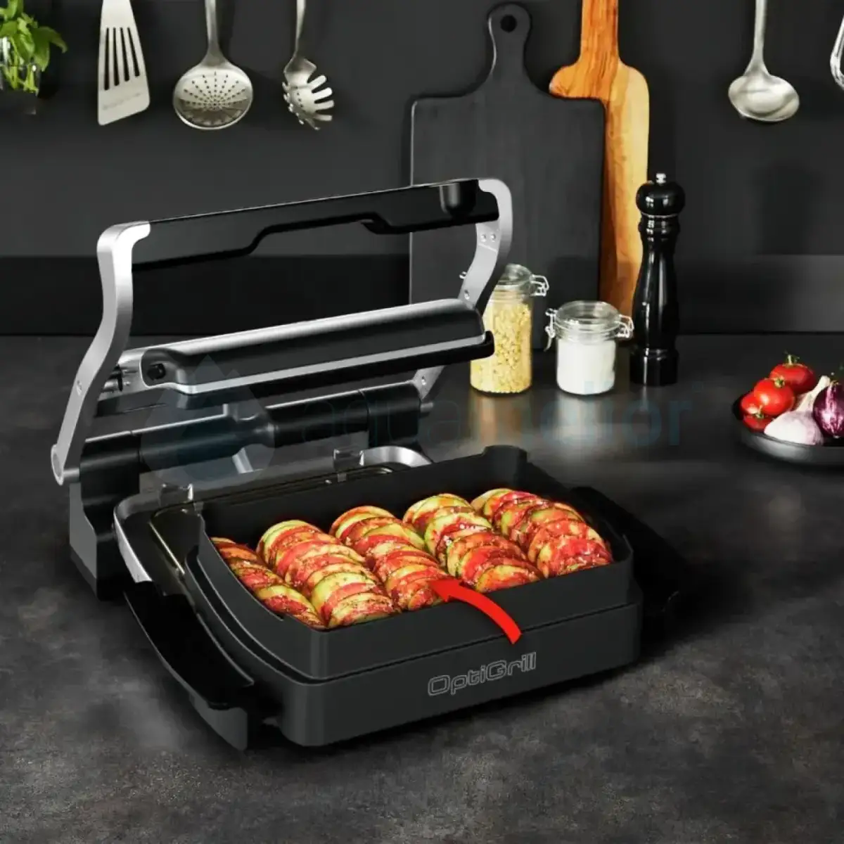 TEFAL XA725870 Płyta do pizzy, ciast i wypieków do grilla OptiGrill-1.webp