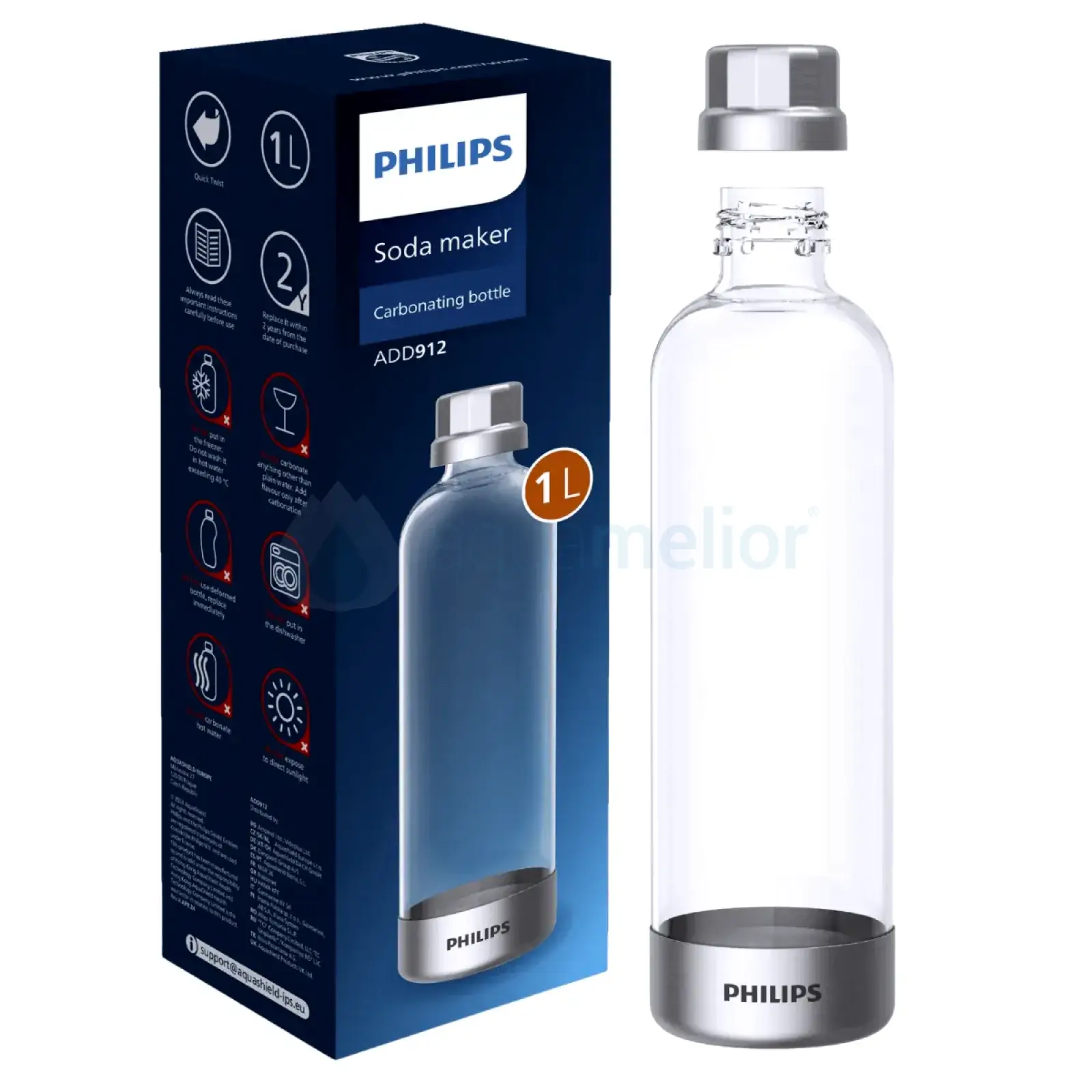 Philips ADD912/10 butelka do saturatora GoZero Soda Maker.webp