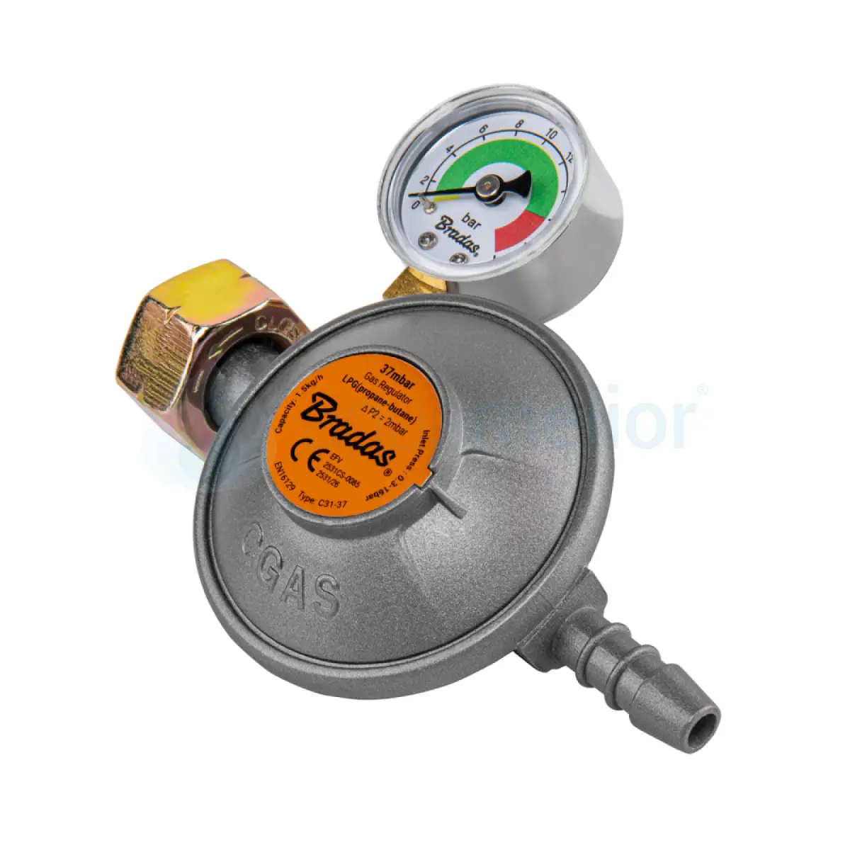 Bradas RG C31-37M Reduktor gazowy z manometrem i zaworem bezpieczeństwa EFV-5.png