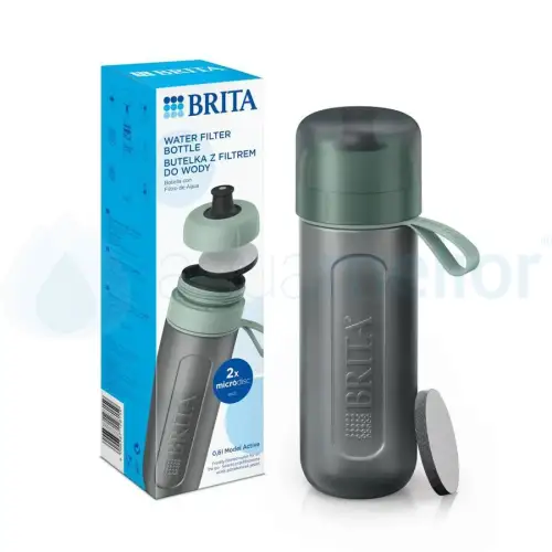 Brita Fill&Go Active 600ml pastelowa zieleń butelka filtrująca (z 2 filtrami MicroDisc)