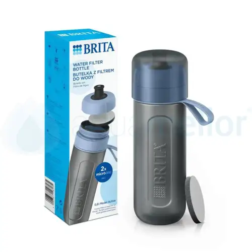Brita Fill&Go Active 600ml pastelowy niebieski butelka filtrująca (z 2 filtrami MicroDisc)