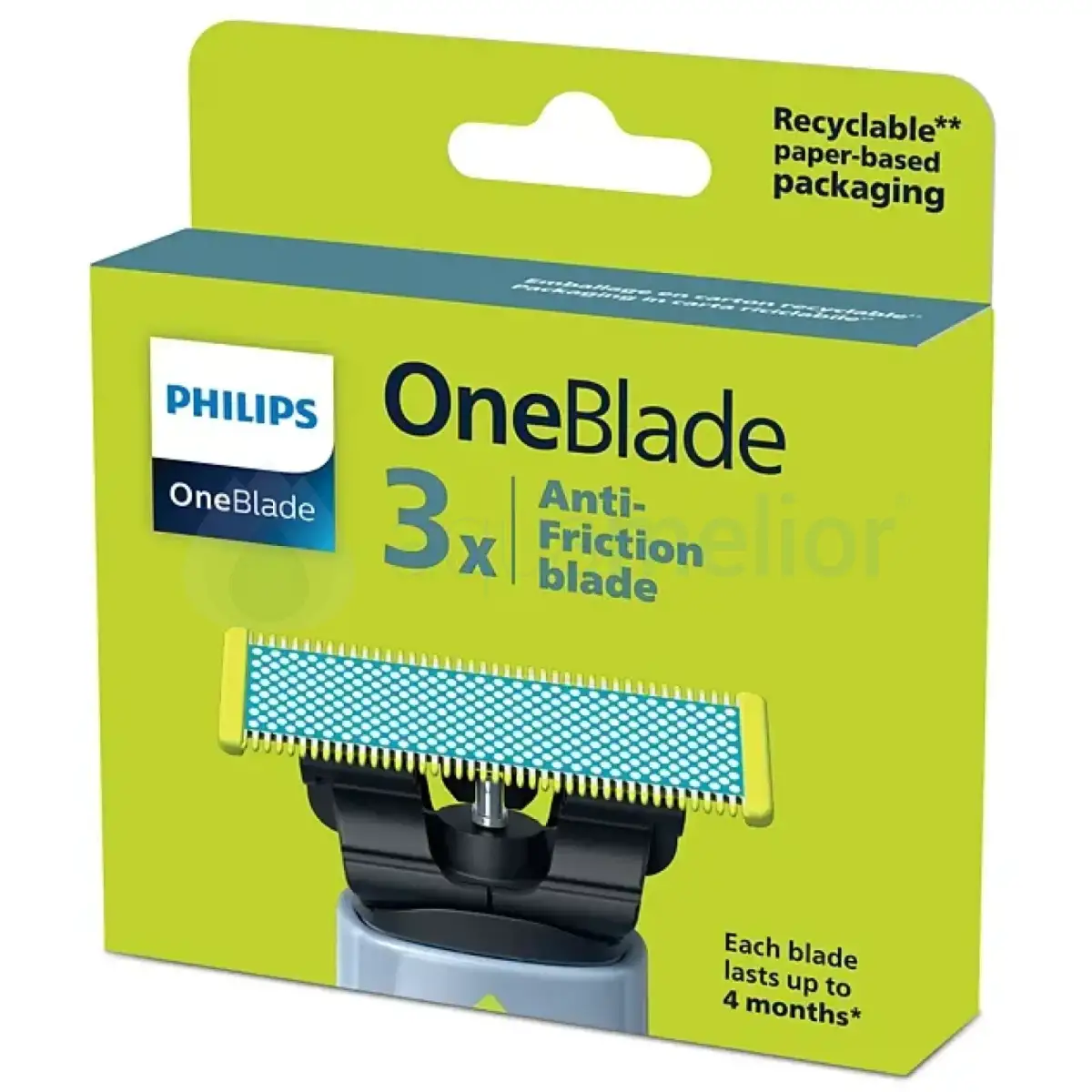 Philips QP235/50 OneBlade Anti-Friction 3x Wymienne ostrze golarki przeciw podrażnieniom.webp