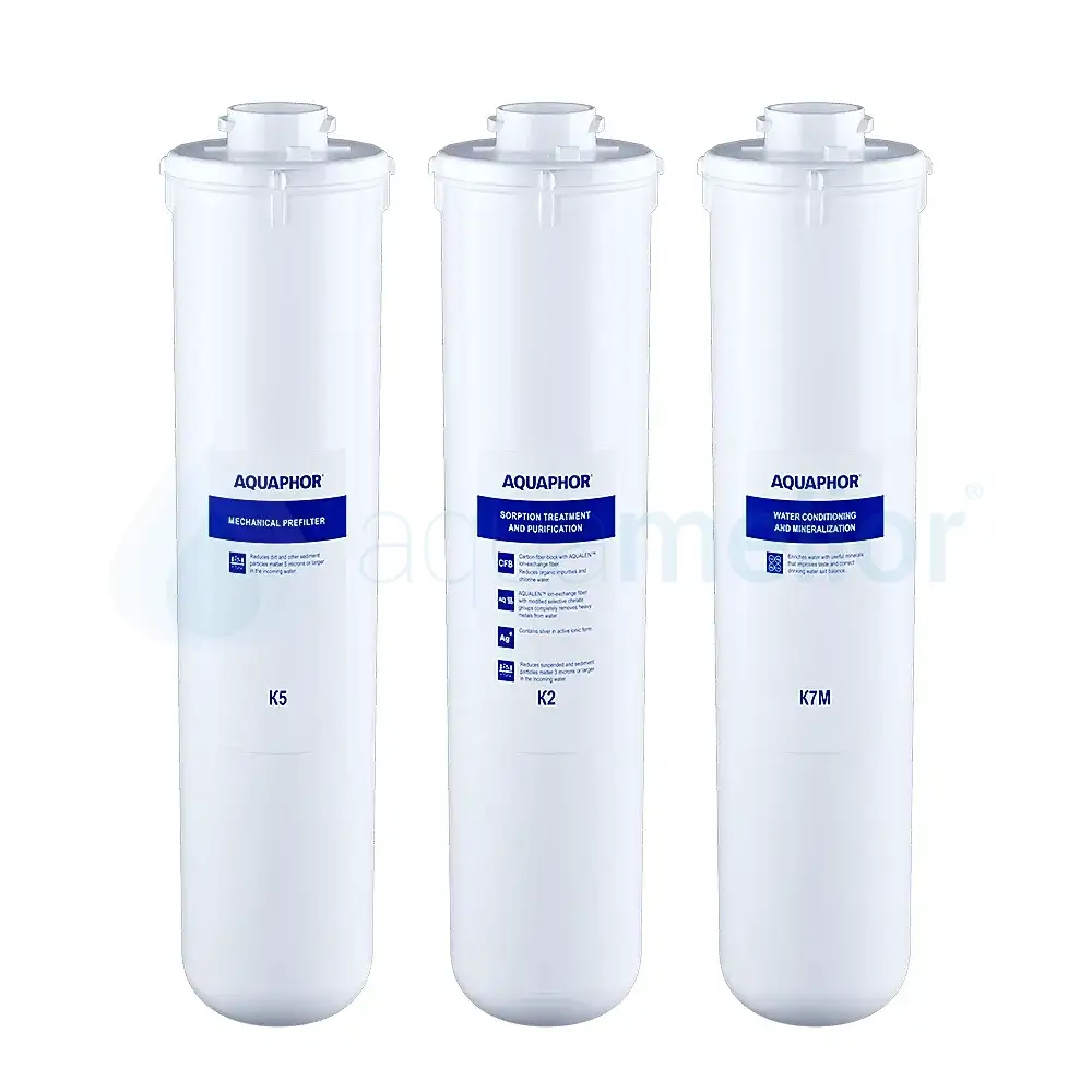 Aquaphor K5, K2, K7M Zestaw wymiennych wkładów do DWM-101 Morion M-1.webp