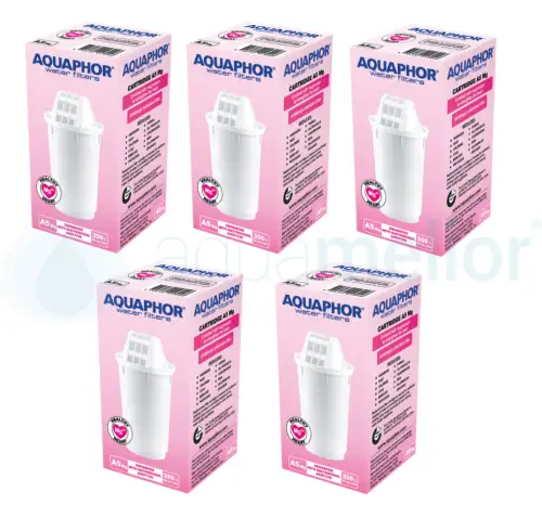 Zestaw 5x wkład do dzbanka Aquaphor A5 Mg (1750L przefiltrowanej wody z magnezem)