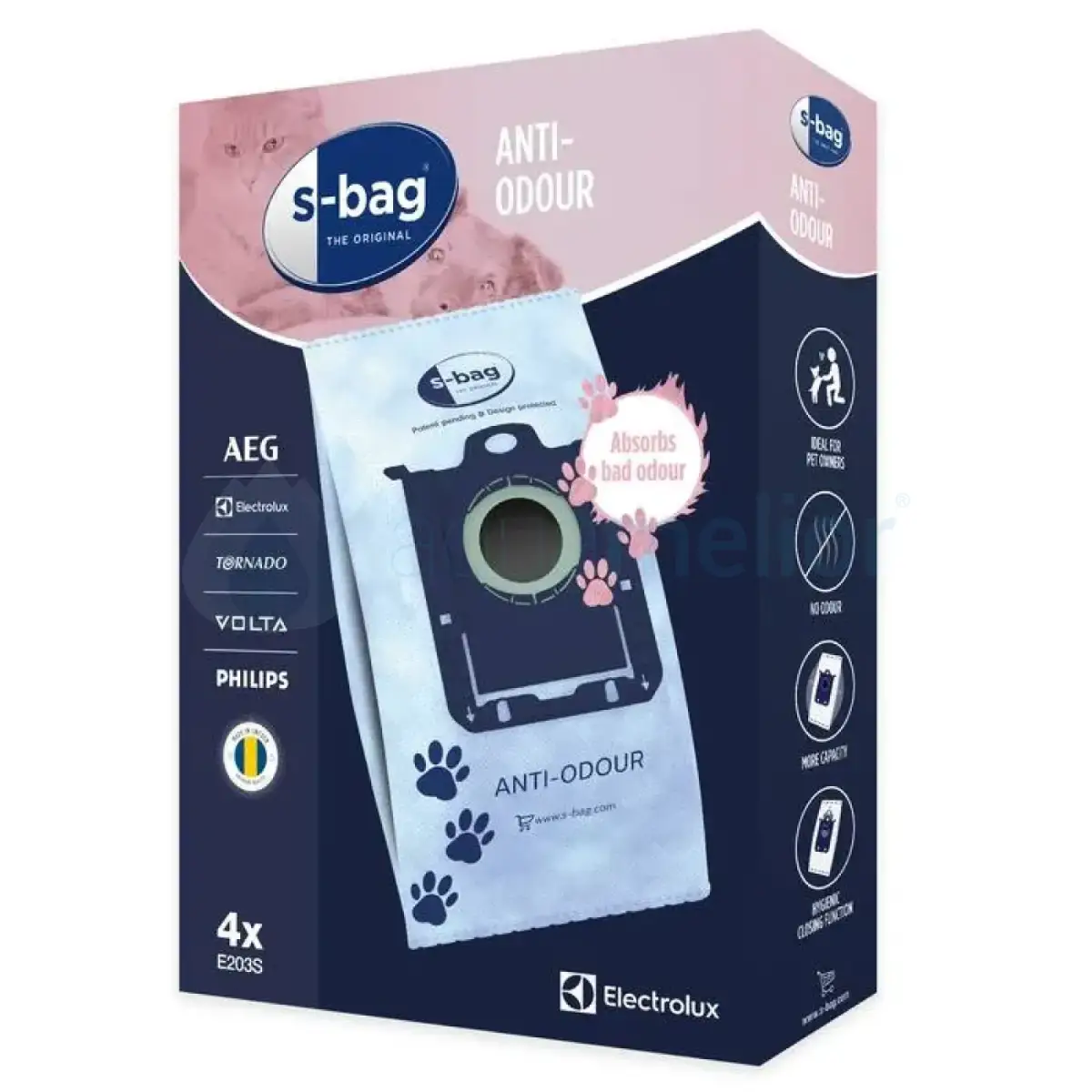 Electrolux E203S Worki do odkurzacza antyzapachowe s-bag Anti-Odour 4 szt .webp