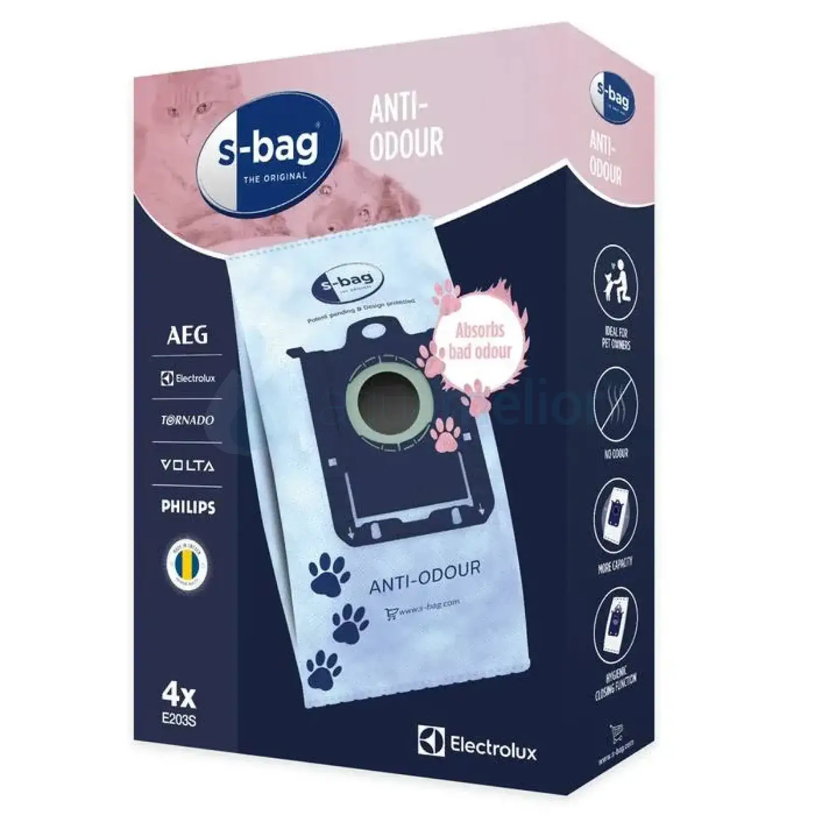 Electrolux E203S Worki do odkurzacza antyzapachowe s-bag Anti-Odour 4 szt .webp