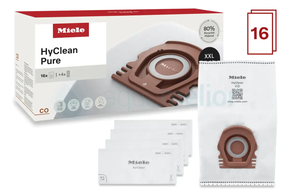 Miele HyClean Pure CO XXL Worki do odkurzacza (16 szt. + 4 filtry AirClean) Guard M1-1.webp