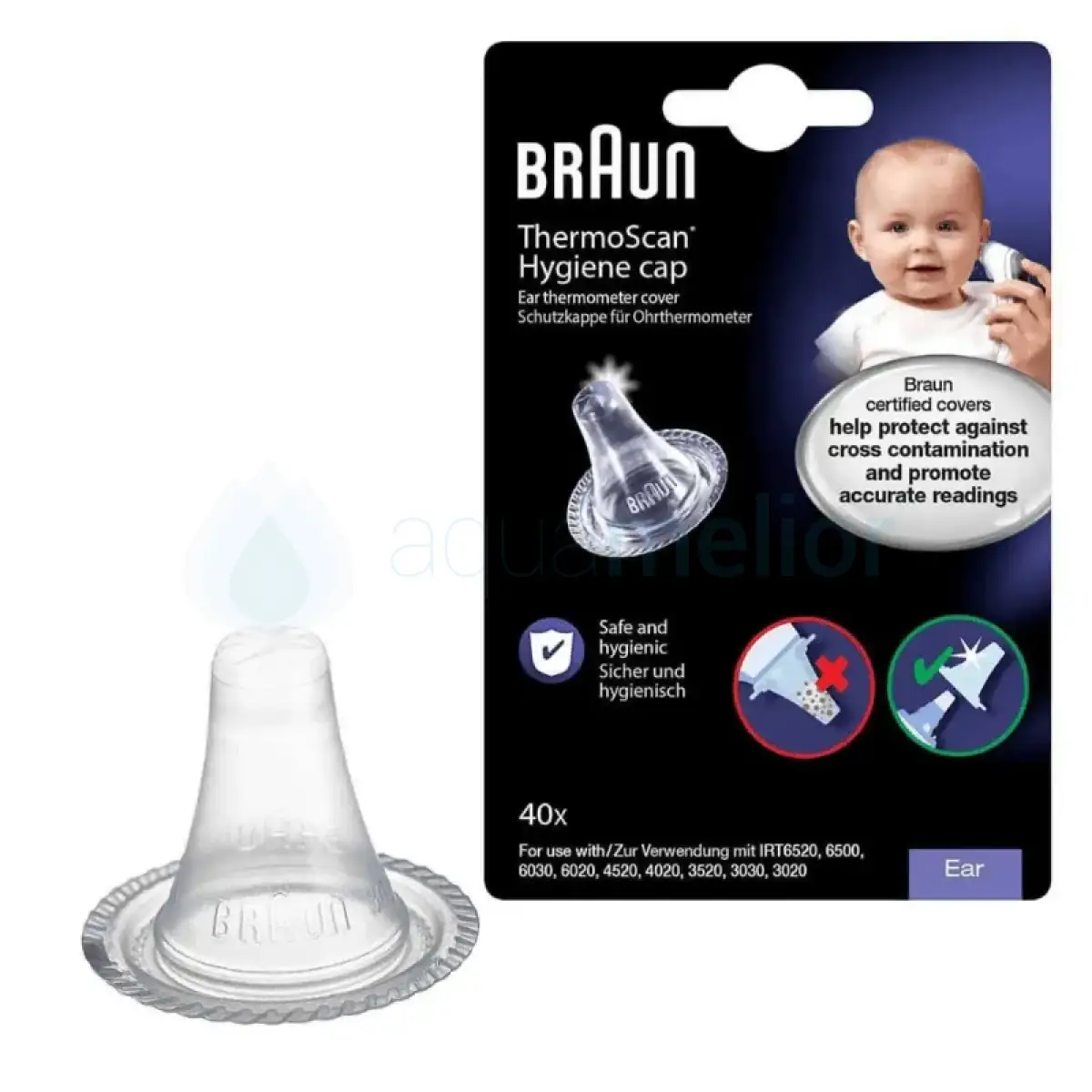 Braun LF40 Kapturki do termometrów dousznych ThermoScan jednorazowe 40 szt.webp