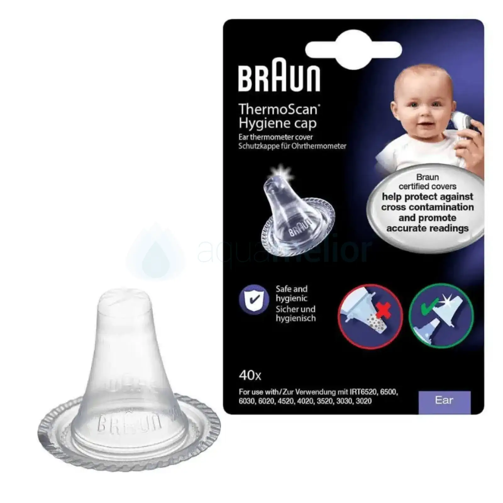 Braun LF40 Kapturki do termometrów dousznych ThermoScan jednorazowe 40 szt.webp