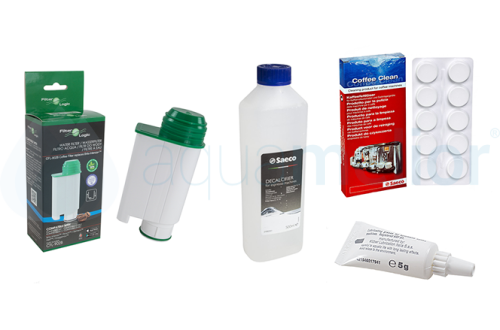 Filter Logic CFL-902B Filtr do ekspresów Philips Saeco  + Saeco CA6700 (21002351) Odkamieniacz do ekspresów 500ml  + Saeco CA6704 (21001883) Tabletki czyszczące 10 tabletek  + Saeco HD5061 Smar konserwujący silikonowy