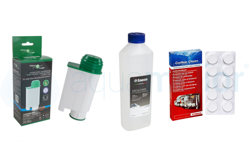 Filter Logic CFL-902B Filtr do ekspresów Philips Saeco  + Saeco CA6700 (21002351) Odkamieniacz do ekspresów 500ml  + Saeco CA6704 (21001883) Tabletki czyszczące 10 tabletek
