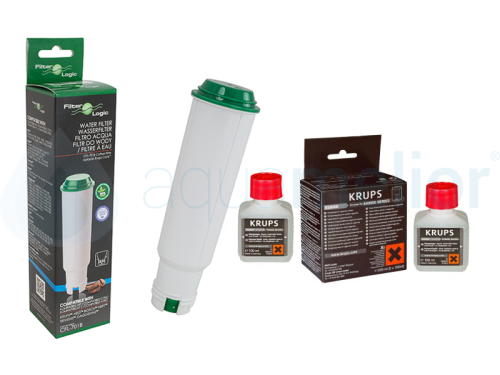 Filter Logic CFL-701 zamiennik Krups F088 + KRUPS XS9000 Płyn do czyszczczenia systemu cappuccino 200ml