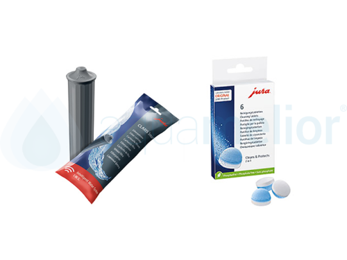 Jura 71793 Claris Smart Filtry do wody 1 sztuka + Jura 62715 Tabletki czyszczące 6 sztuk