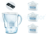 Brita Marella BIAŁY Memo Dzbanek filtrujący 2.4L + Brita Maxtra wkład filtracyjny 3 sztuki